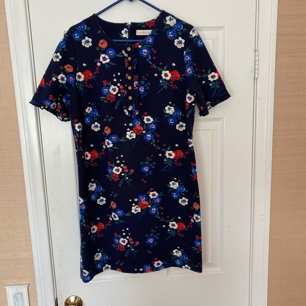 TORY BURCH- Floral Dress - Navy Sz XL